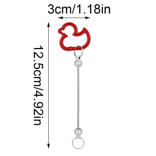 Duck Shape Beadable Keychain Set