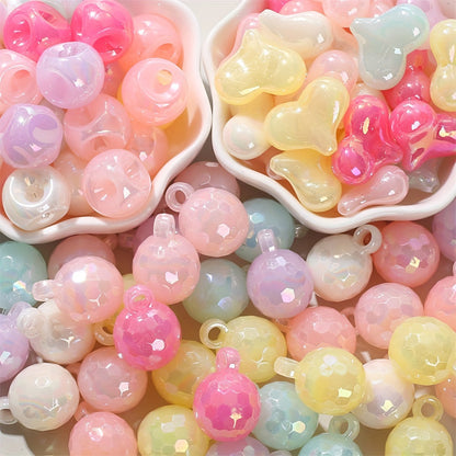 Acrylic AB Candy Color Irregular Beads