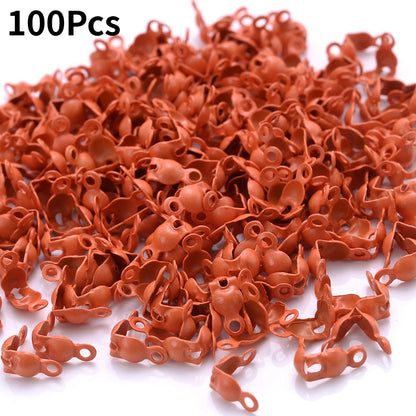100/200pcs 4x8mm Ball Chain Connector Crimp Beads
