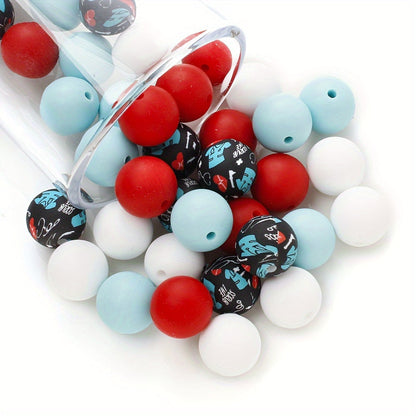 Mixed Color Round Silicone Beads