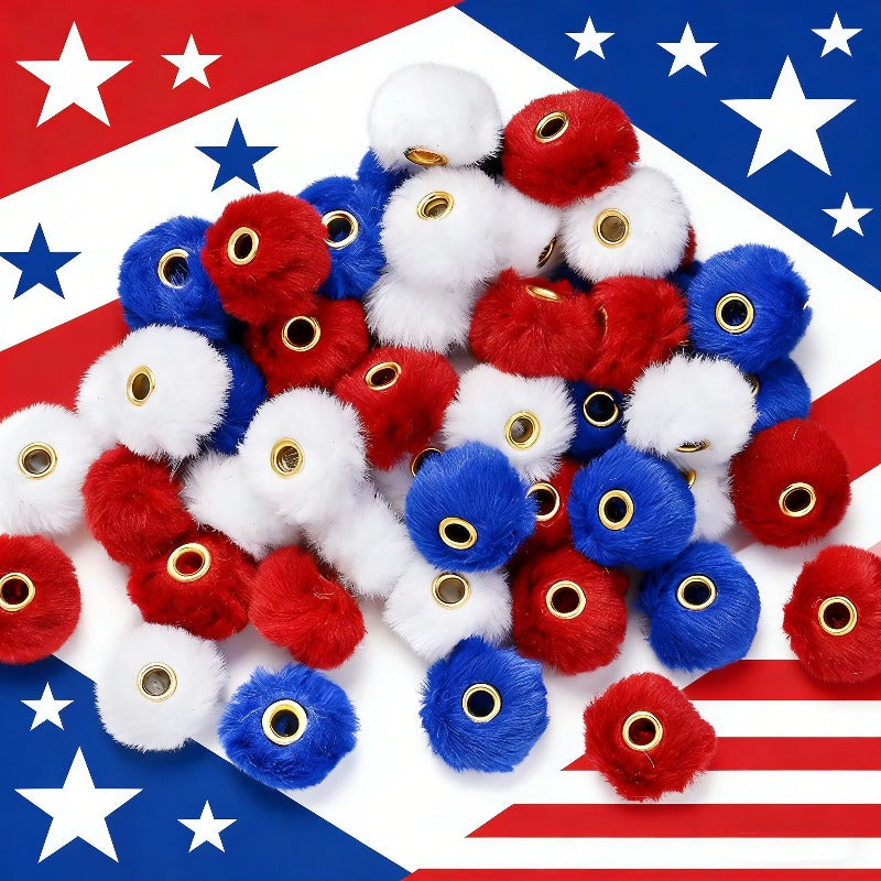 20pcs/set 20mm Independence Day Large Hole Beads