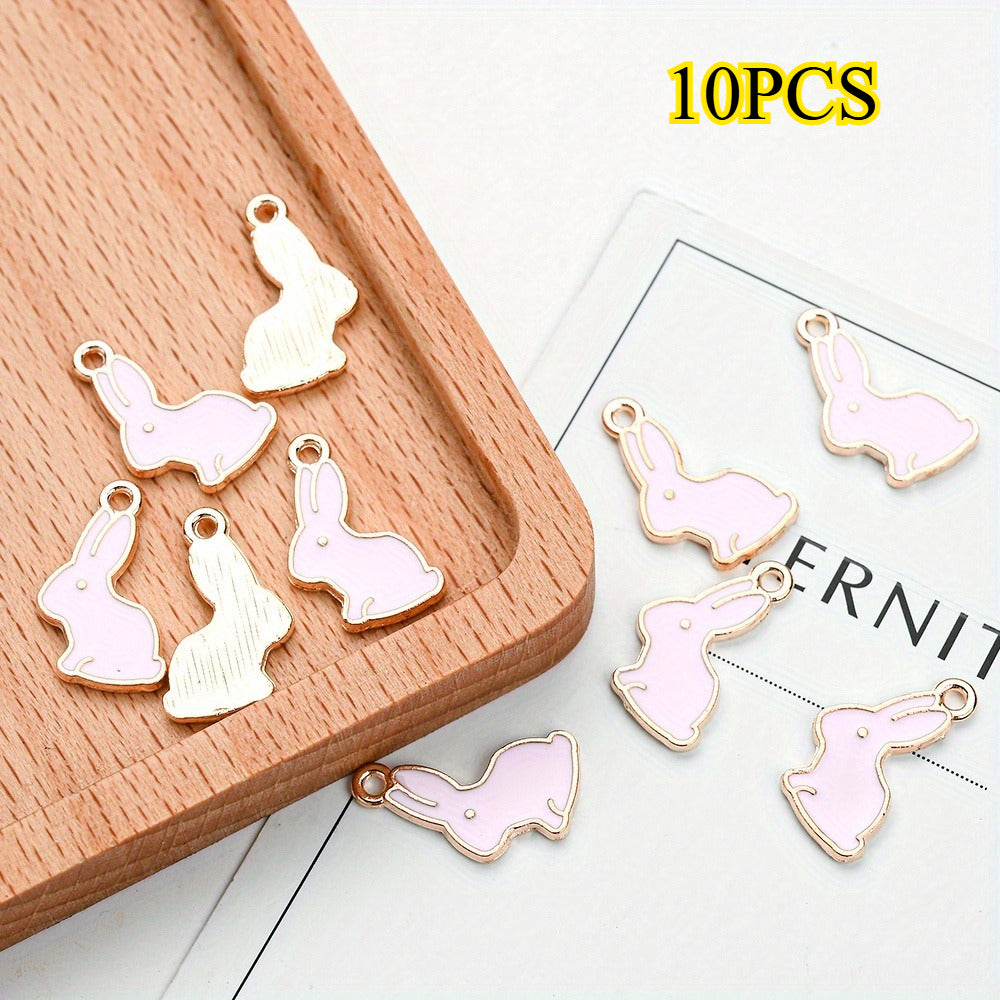 Easter Enamel Rabbit Pendants