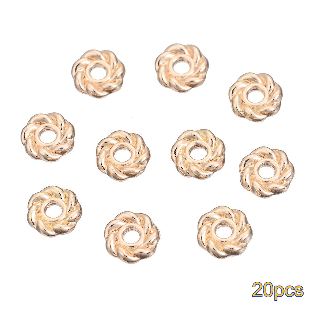 20PCS Gold Alloy Multi-Shape Spacer Bead Set