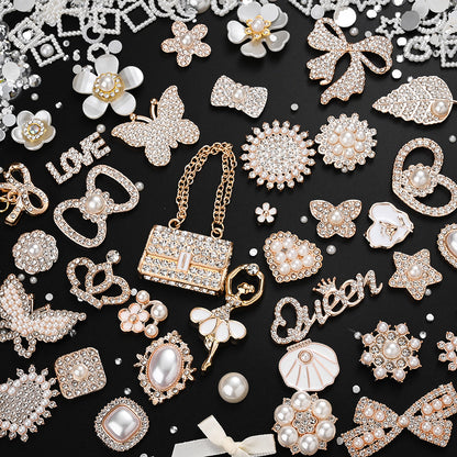 Mixed Pink Rhinestone Flatback Embellishment Set