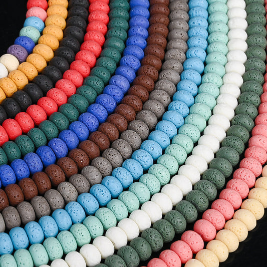 Colored Abacus Stone Beads