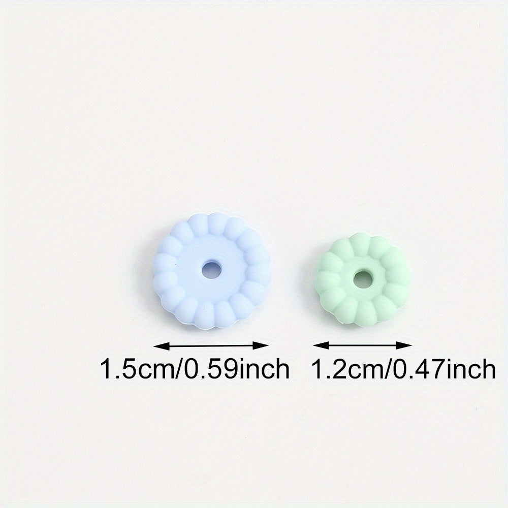 10pcs 12/15mm Silicone Disc Beads