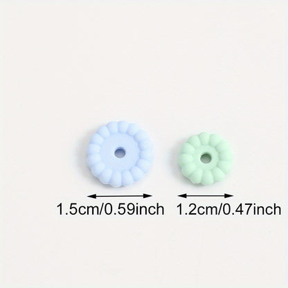 10pcs 12/15mm Silicone Disc Beads