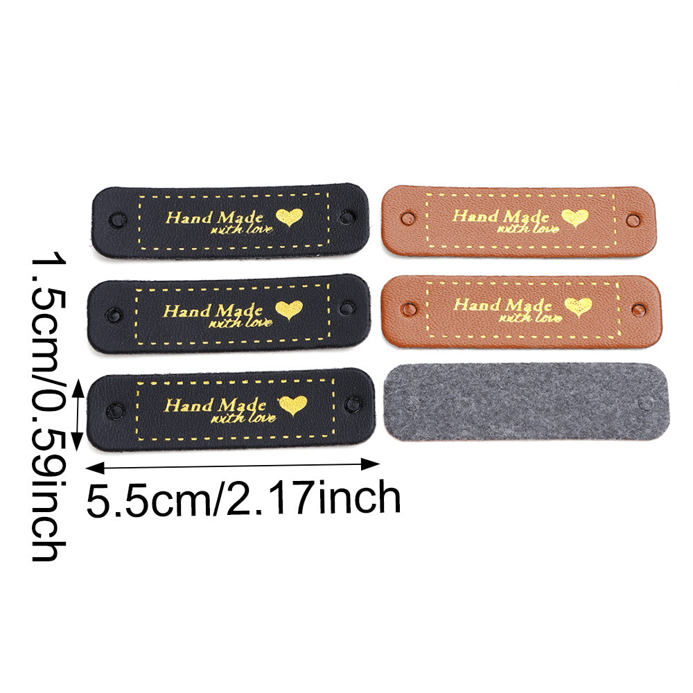 Gold Love Pattern Rectangular Labels