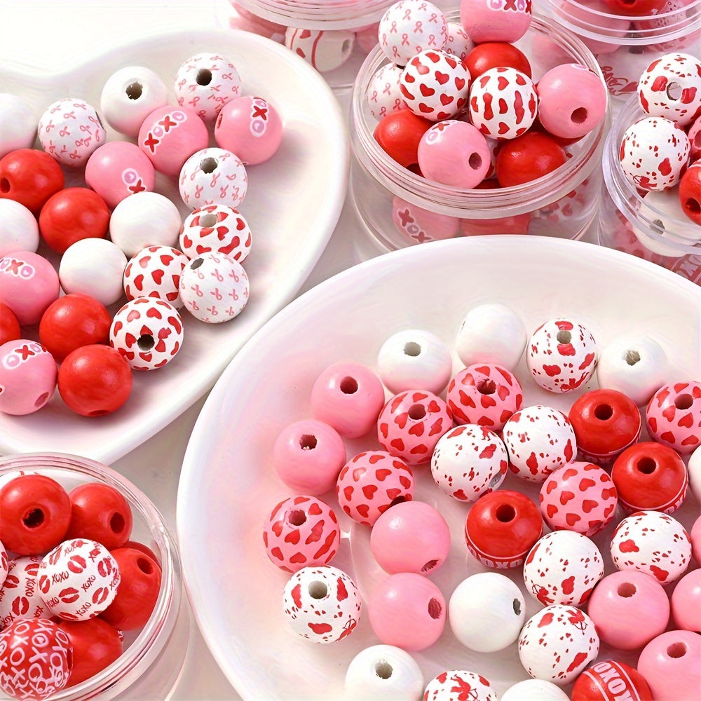 Creative Pattern Wooden Beads