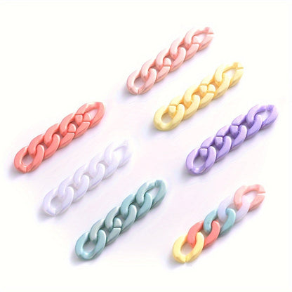 Sparkling Acrylic Oval Chain Beads