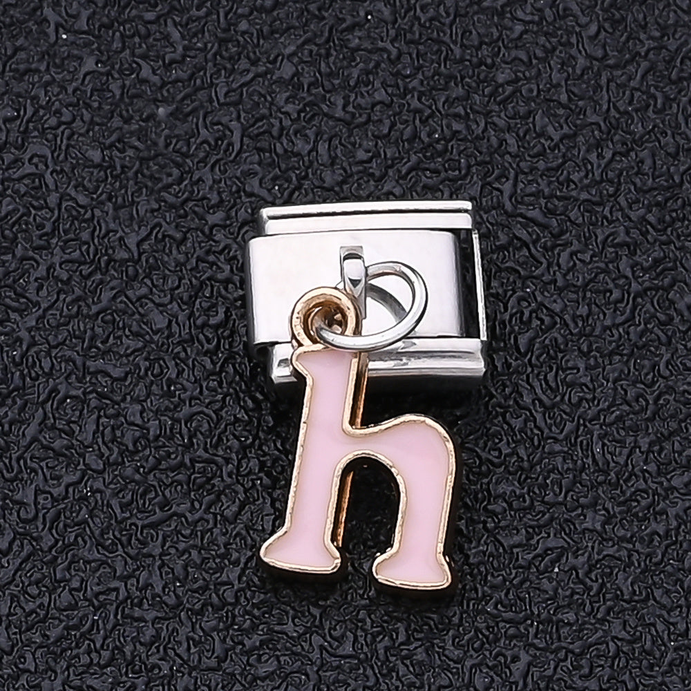 1PC A-Z English Letter Charm Link Set for 9mm Bracelets