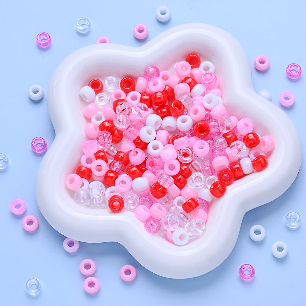 Pink Acrylic Pony Beads