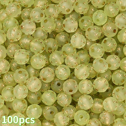 Matte Star Acrylic Spacer Beads