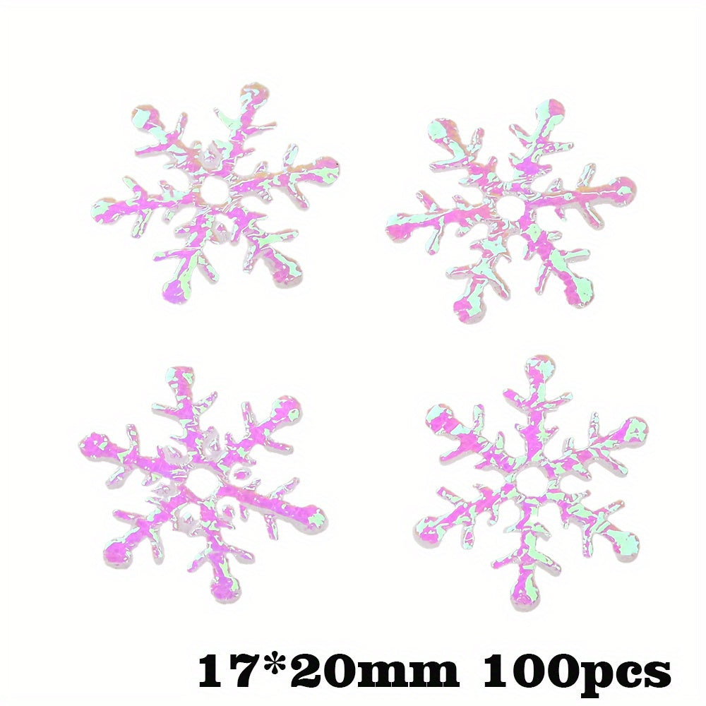 Gold & White Snowflake Polyester Decorations