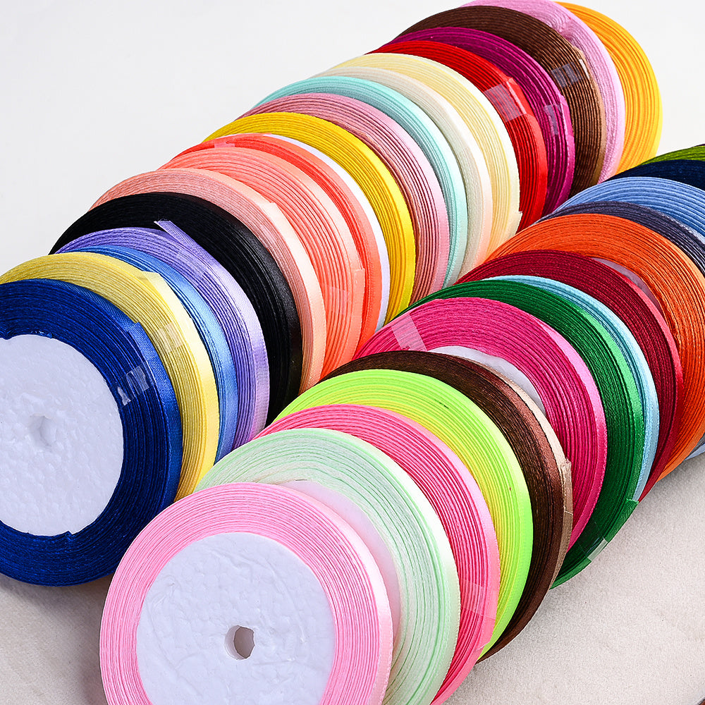 20PCS 6mm Satin Ribbon Set - 25 Yards Each