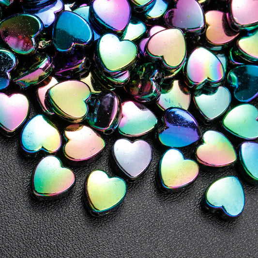Colorful 9 mm UV Acrylic Love Spacer Beads
