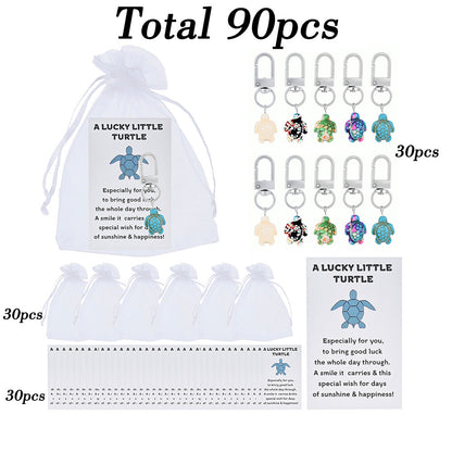 Lucky Turtle Keychain Gift Set
