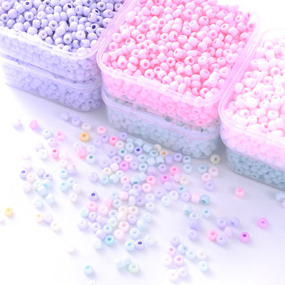 1000PCS 3mm Macaron Multicolor Glass Seed Bead Set