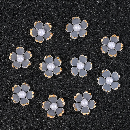 Colorful Cherry Blossom Acrylic Beads