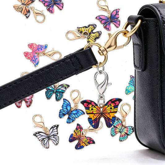 Vintage Butterfly Enamel Alloy Charms