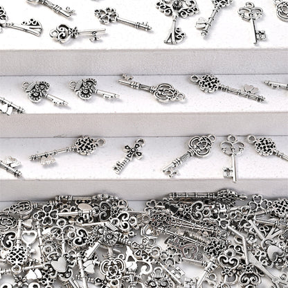 Retro White K Zinc Alloy Pendant Charms