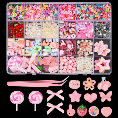 Macaron Resin Love Bow Star Flatback Embellishment Set