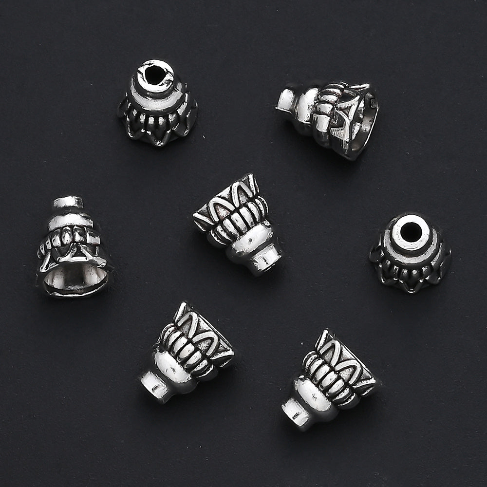 Tibetan Silver Alloy Flower Bead Caps