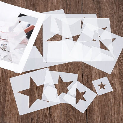 5PCS Multi-Size Star Shape Stencil Template Set