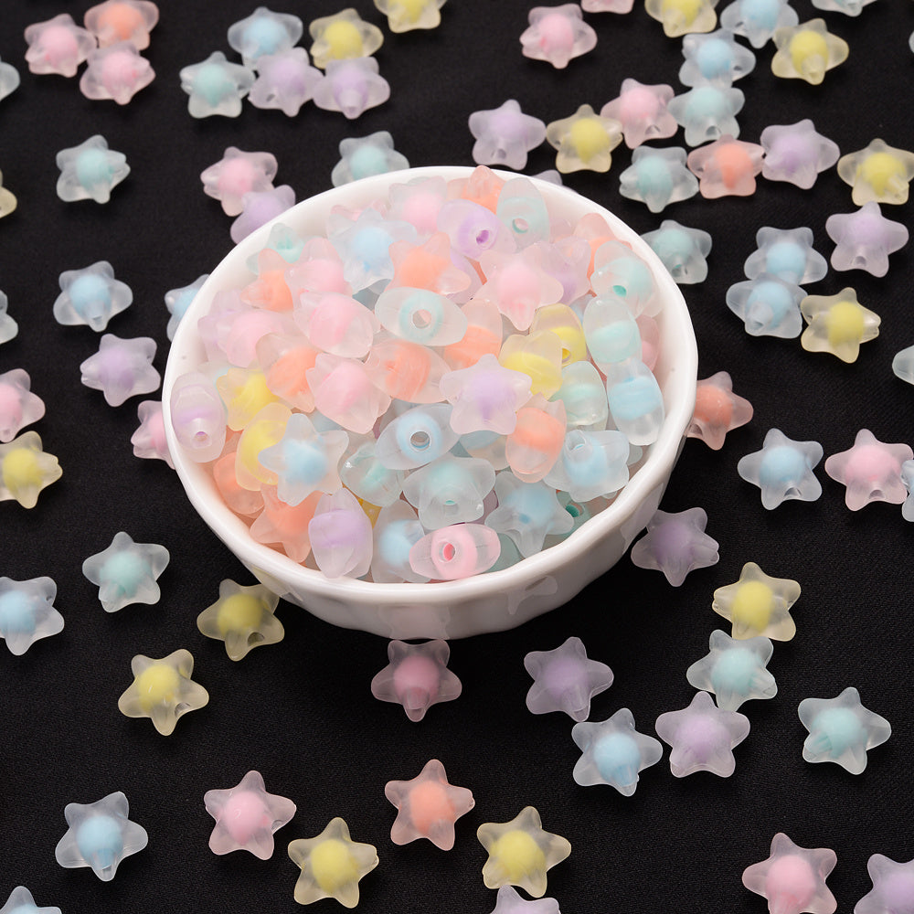 11 mm Acrylic Star Spacer Beads