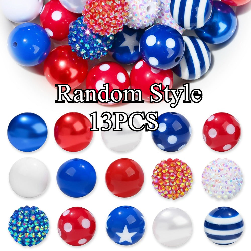 Patriotic Disco Acrylic Beads