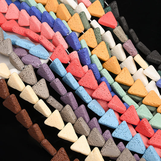 Colored Triangular Stone Beads