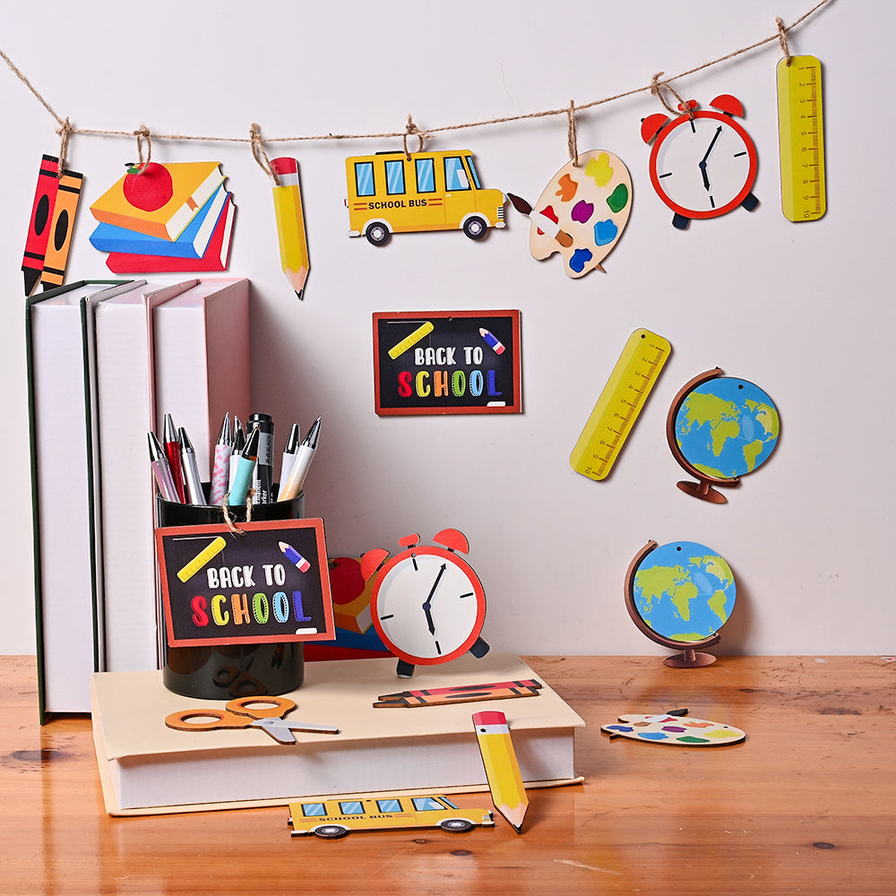 Back-to-School Wooden Hanging Ornaments