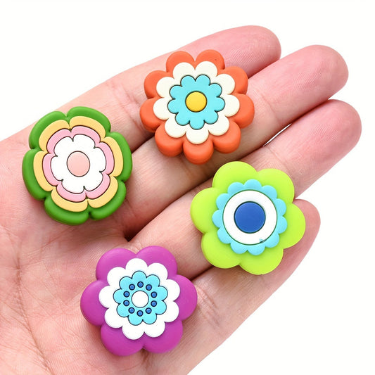 Mixed Flower Silicone Beads