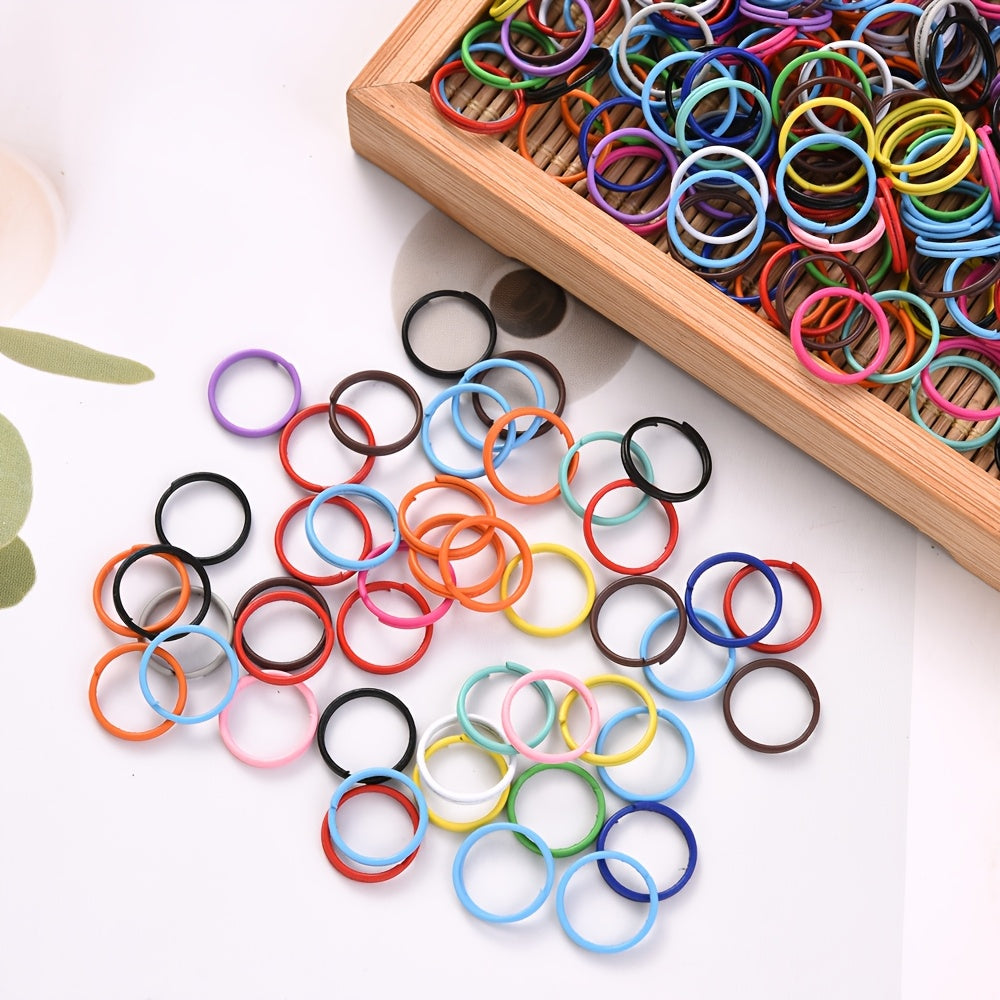 100-Piece 8 mm Alloy Double Open Jump Rings