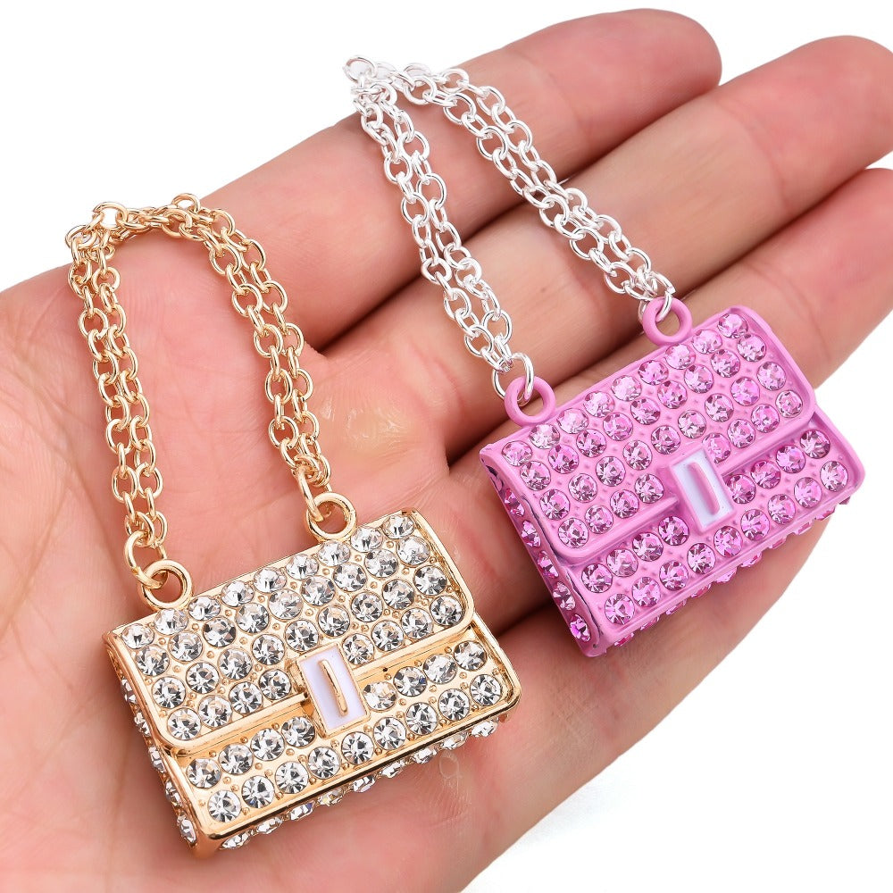 Alloy Rhinestone Bag Charms