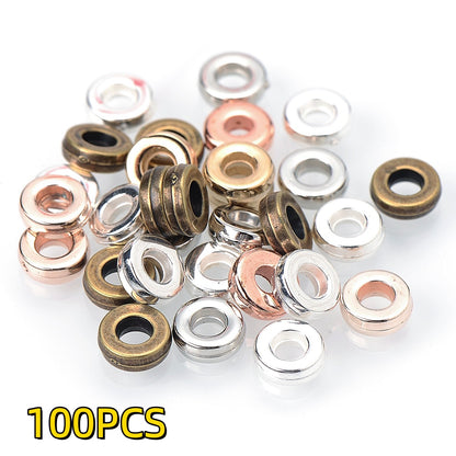 100pcs 6mm Golden & Silvery CCB Large Hole Beads