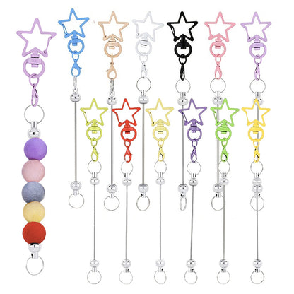 Star Shaped Beadable Keychain Set