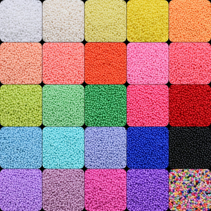 500pcs/set 3mm Colorful Charm Glass Seed Beads