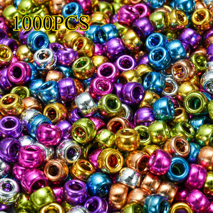 100pcs 6x9mm Large Hole Acrylic Cylindrical Beads