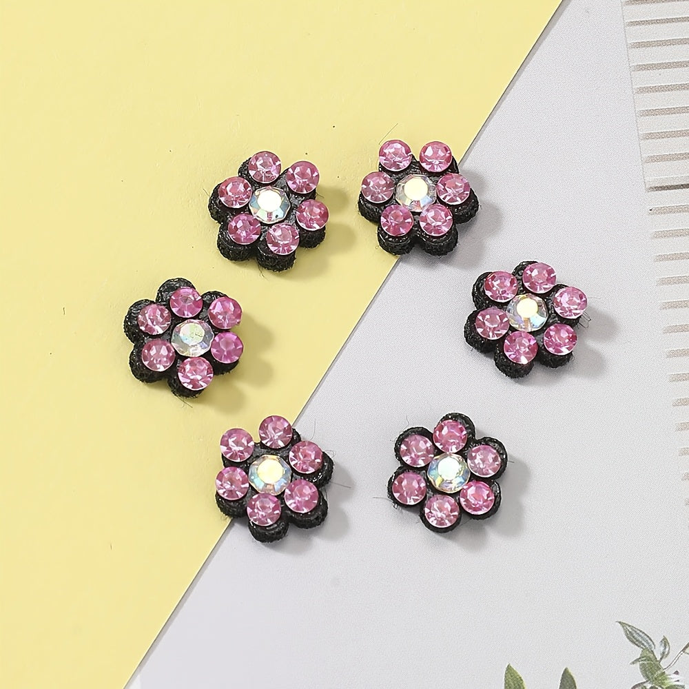 Plum Blossom Rhinestone Patches