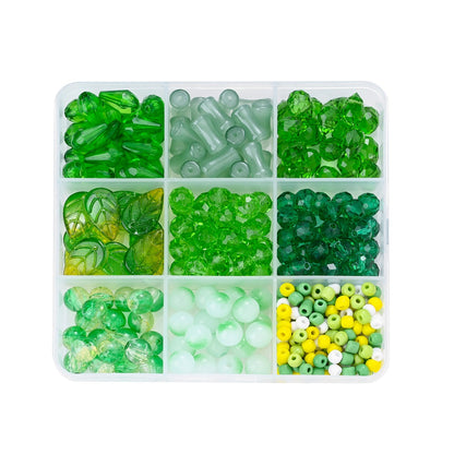 Green Glass Bead Set