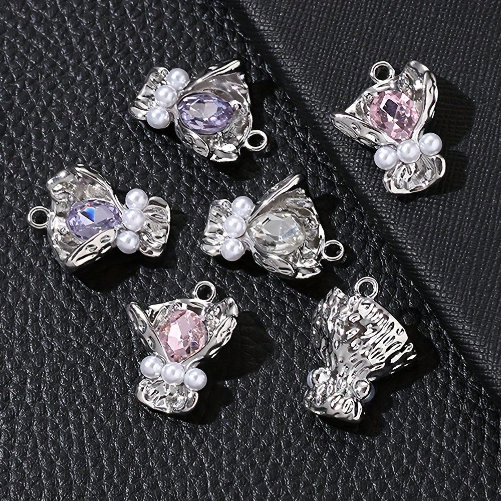 Bouquet Rhinestone Alloy Pendants