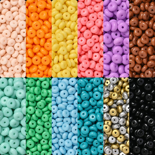 Macaron Glass Safety Buckle Beads