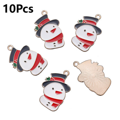 10/18PCS 13–29mm Christmas Alloy Pendant Set
