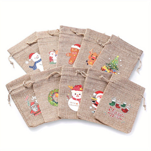 Christmas Drawstring Gift Bags