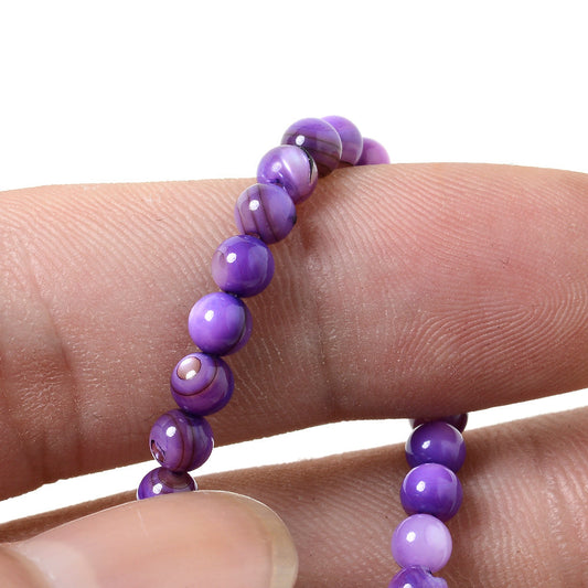 1 Strand 4mm Round Stone Spacer Beads
