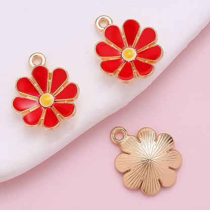 Colorful Daisy Flower Pendant Charms