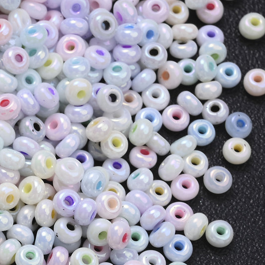 Colorful 3 mm Donut Rice Spacer Beads