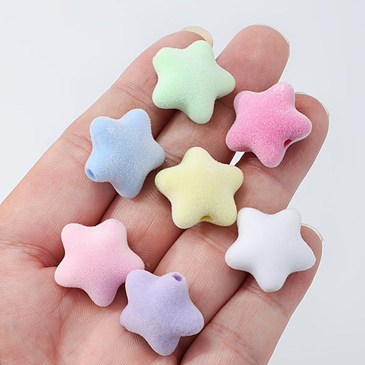 Colored Pentagram Acrylic Beads