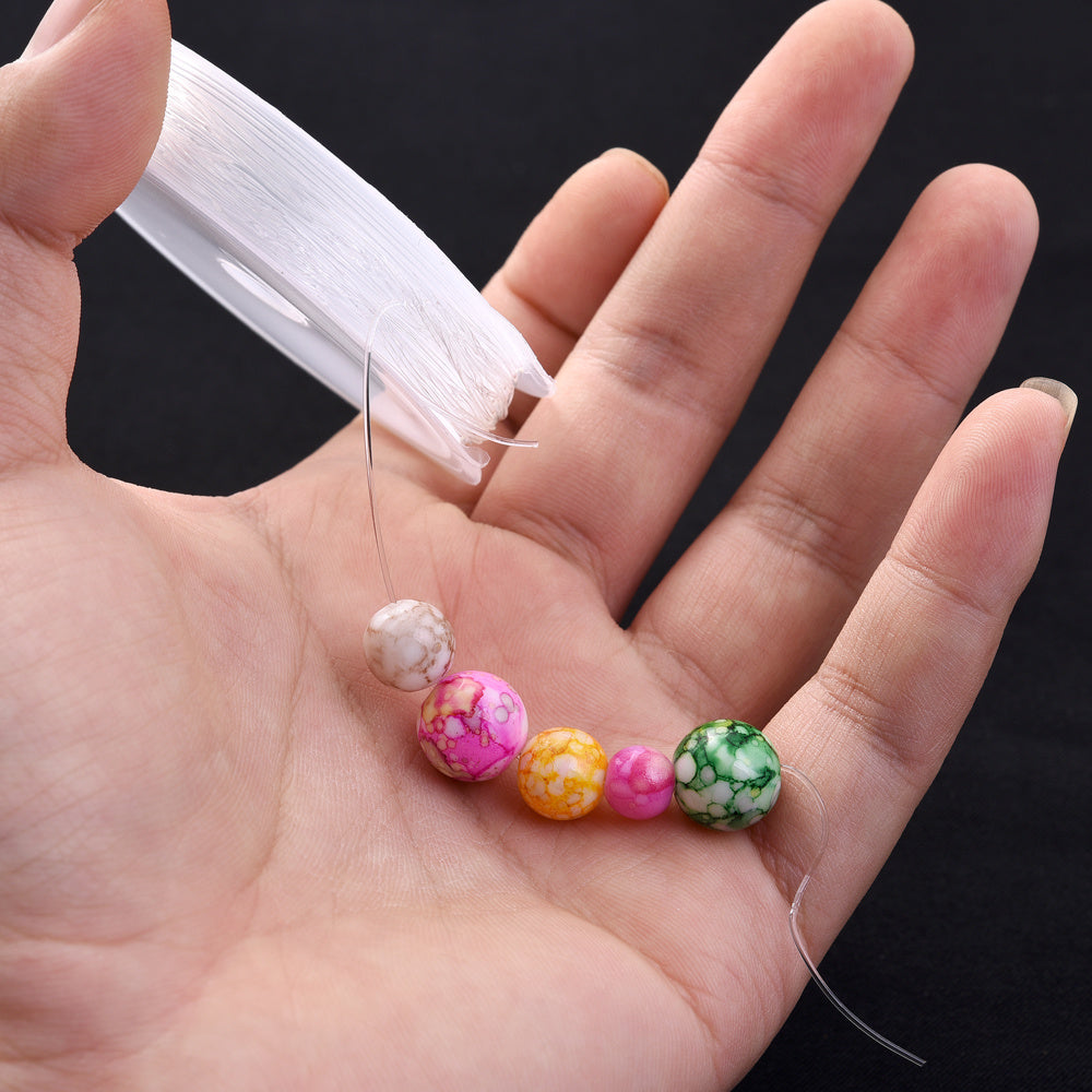 2PCS Transparent Crystal Elastic Beading Cord Set